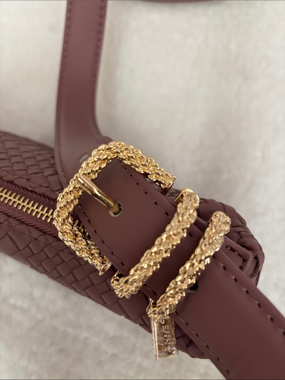 Woven Crossbody Bag in Dusty Pink - Picture 5 of 9